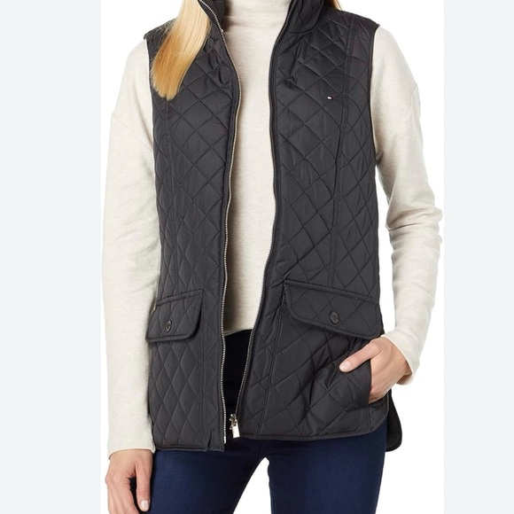 Tommy Hilfiger Black Quilted Vest - Picture 1 of 11